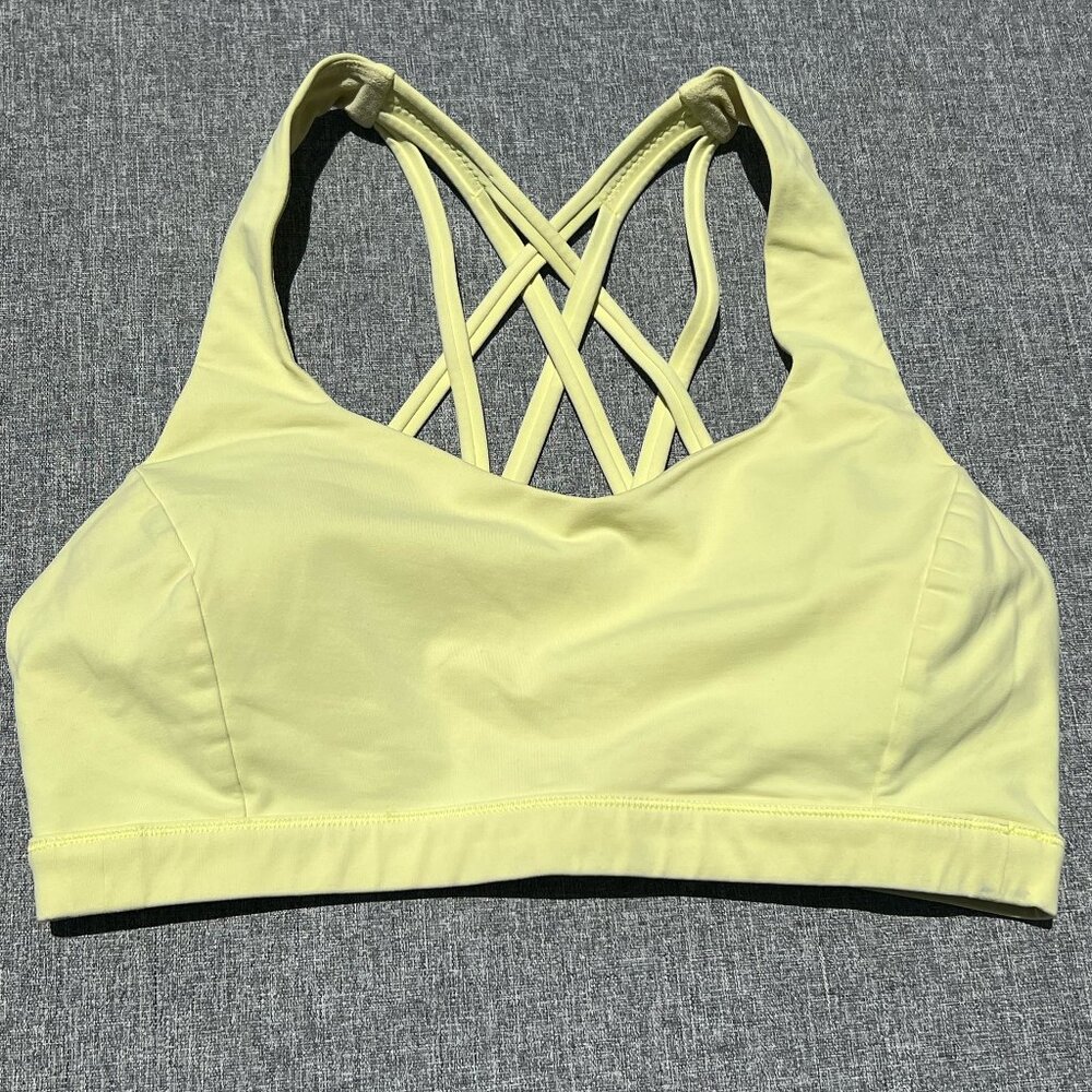 Lululemon energy yellow sports bra size 8